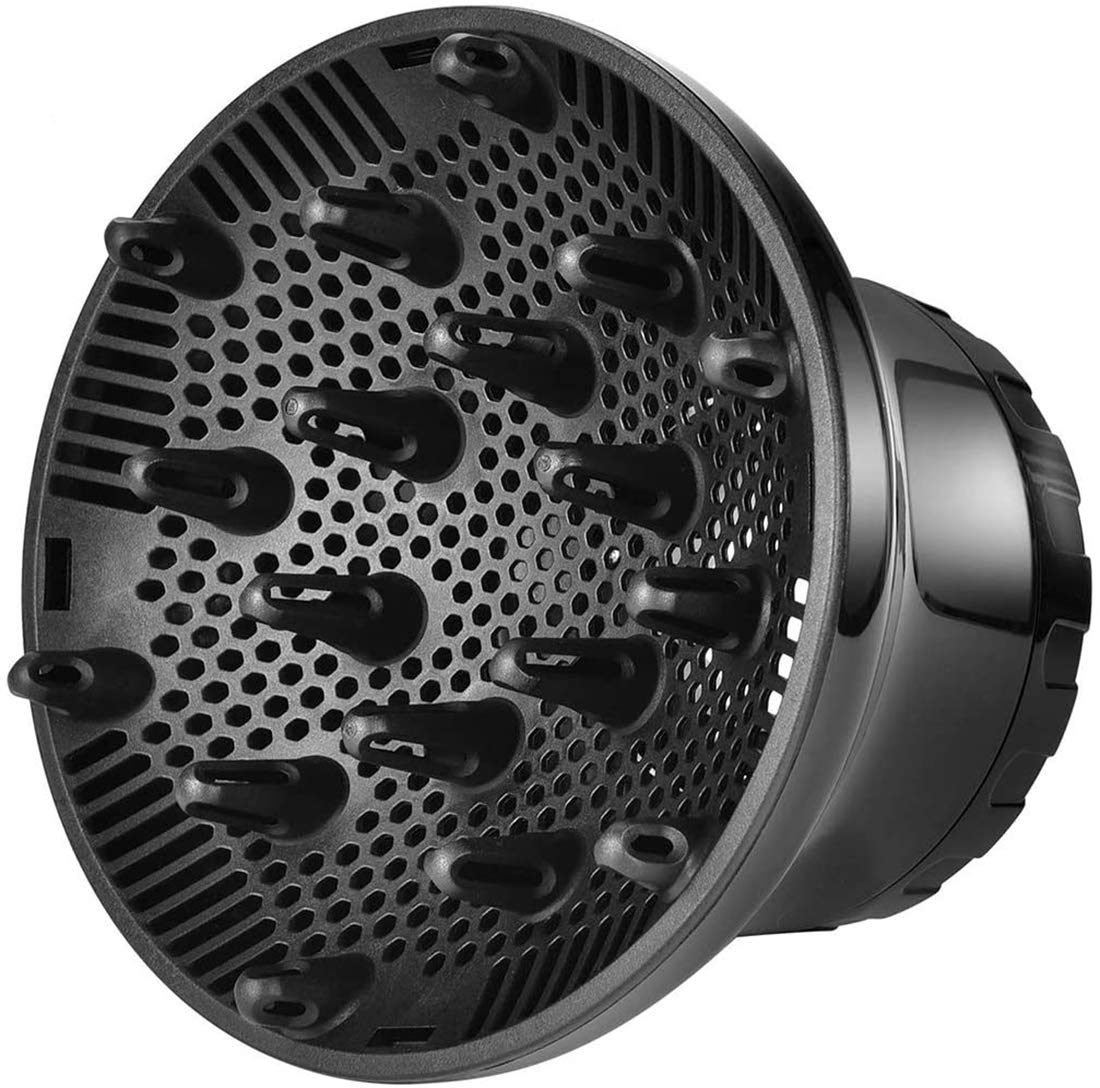 GobestyUniversal Hair Diffuser Hair Dryer Diffuser Attachment For Curly Wave Thick and Nature Hair Profession Blow Dryer Diffuser Attachment Use Honeycomb Element Adjustable (Black)