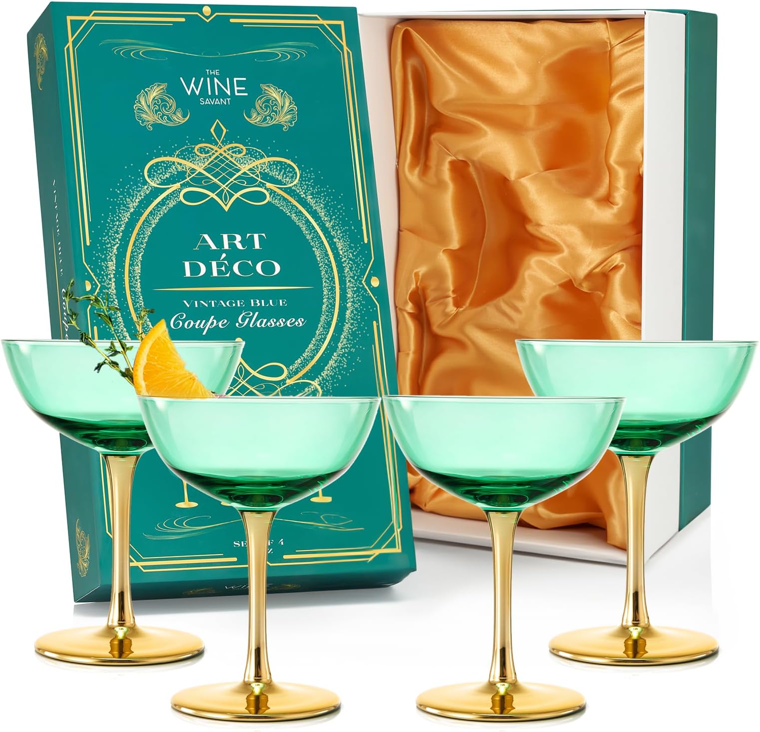 Vintage Crystal Champagne Coupe Glasses Set of 6 45