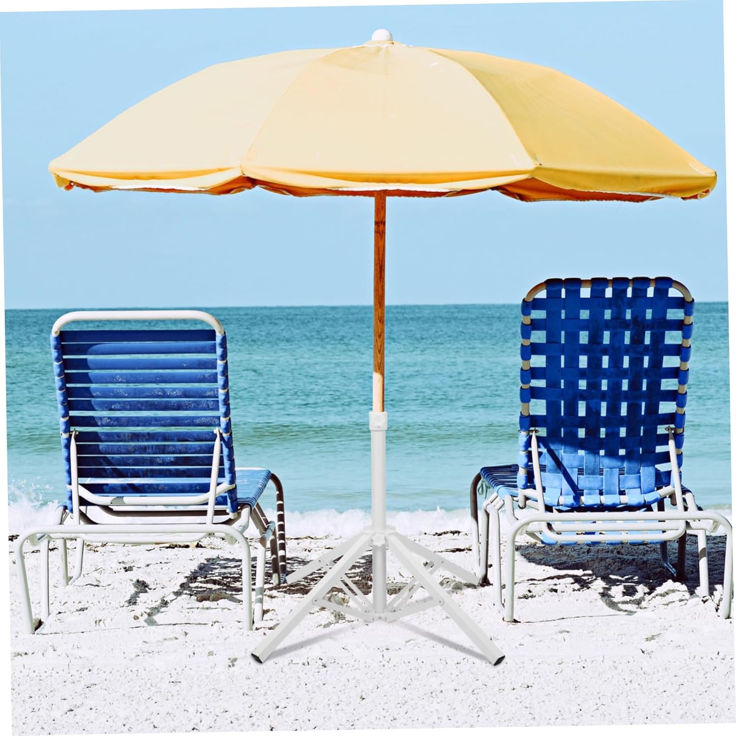 BESPORTBLE Outdoor Parasol Stand Portable Umbrella Base for Beach Garden and Patio Stable Legged Design for Wind Resistance and Easy to Carry for Umbrellas