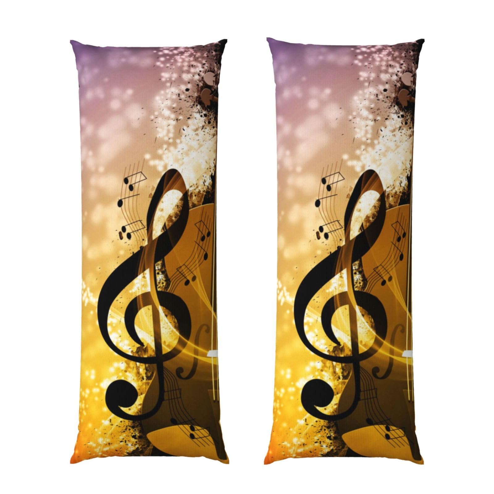 Taie d'oreiller notes de musique 50,8x152,4 cm pour grand traversin