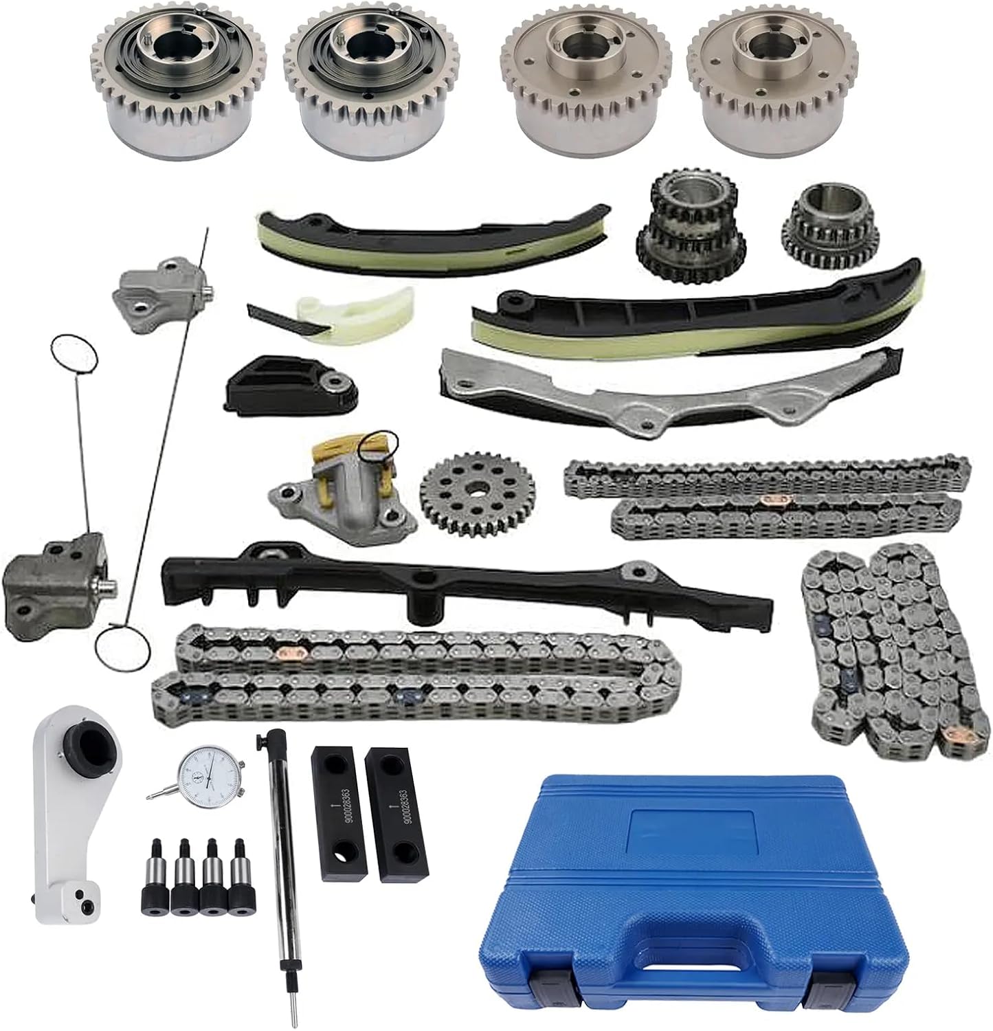Timing Kit & Tool & VVT Phasers Replacement for 2013-2023 Maserati Quattroporte Ghibli Levante 3.0L V6 323513 299481 339038 276590 900028263 900028363 275555 336070 M156B C D