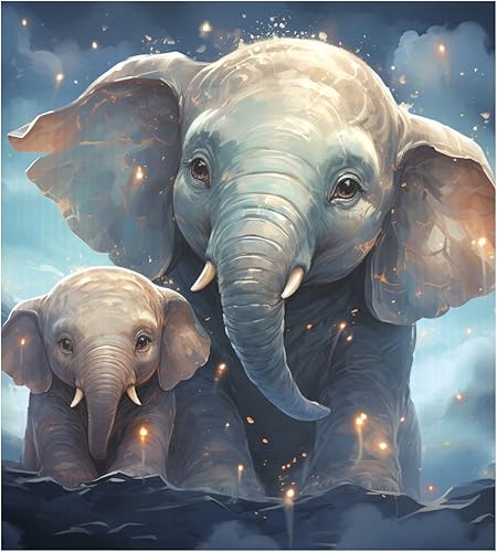 Miniatura 2 de Adhesivos decorativos para electrodomésticos, diseño de elefante, 2 fundas para nevera, panel de lavavajillas