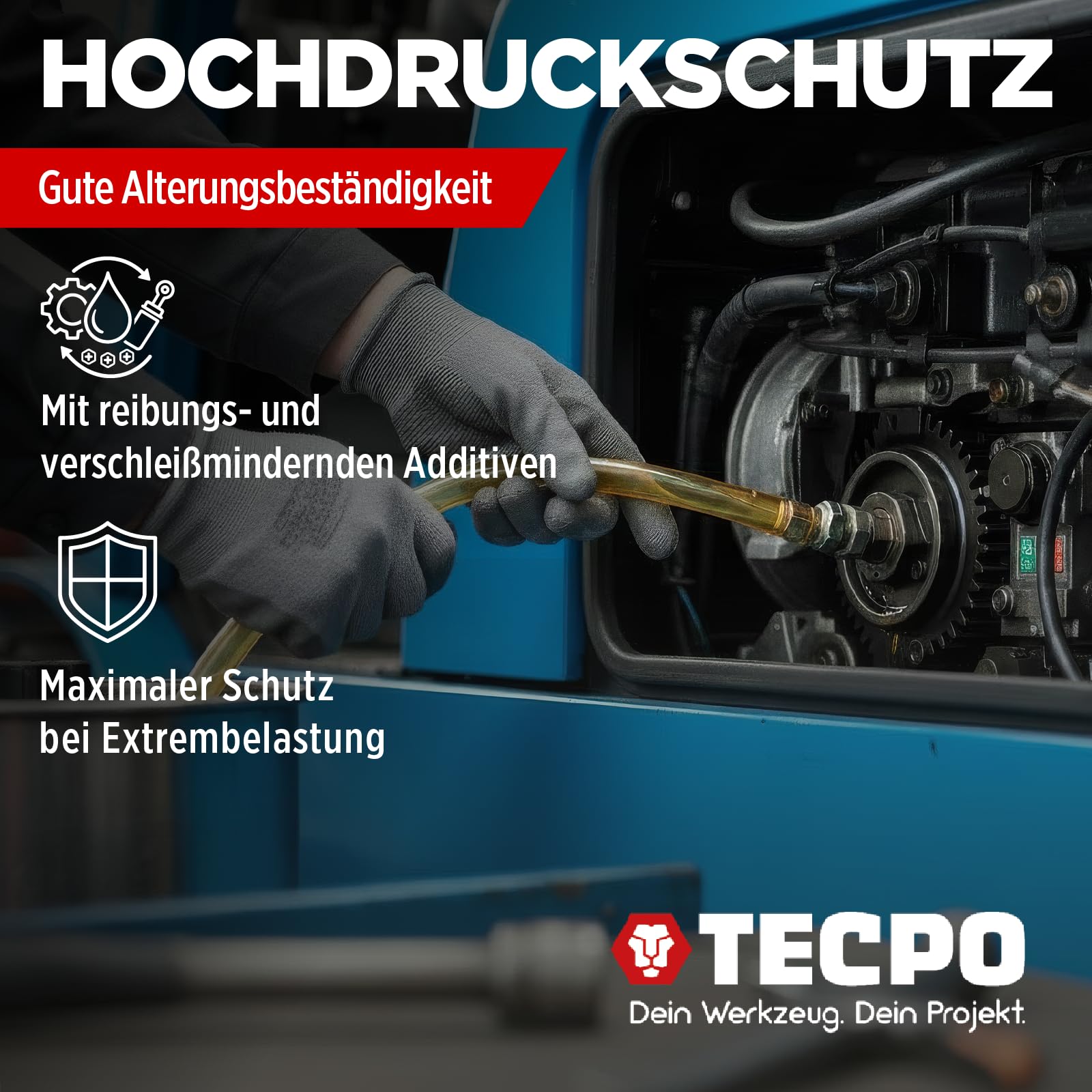 TECPO Aceite hidráulico 20 litros HLP 46 ISO VG viscosidad hidráulico fluido hidráulico fluido hidráulico para alta presión