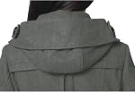 Tanming Women's Warm Double Breasted Wool Pea Coat Trench Coat Jacket with Hood
