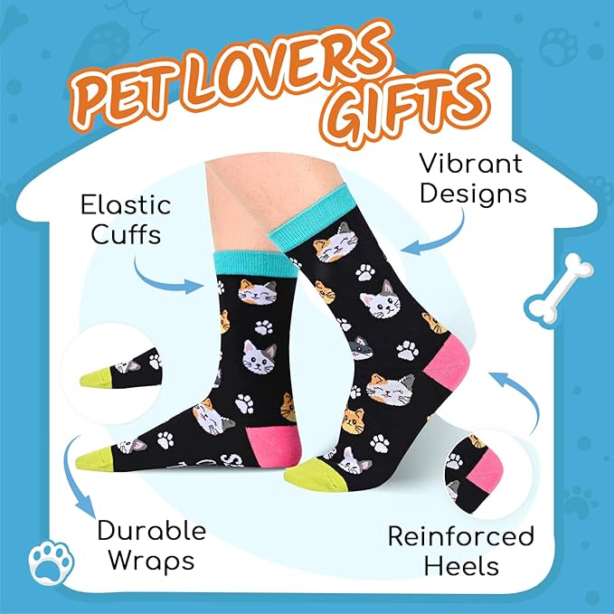 Calcetines divertidos para mujer - Amantes de los gatos miniatura 4