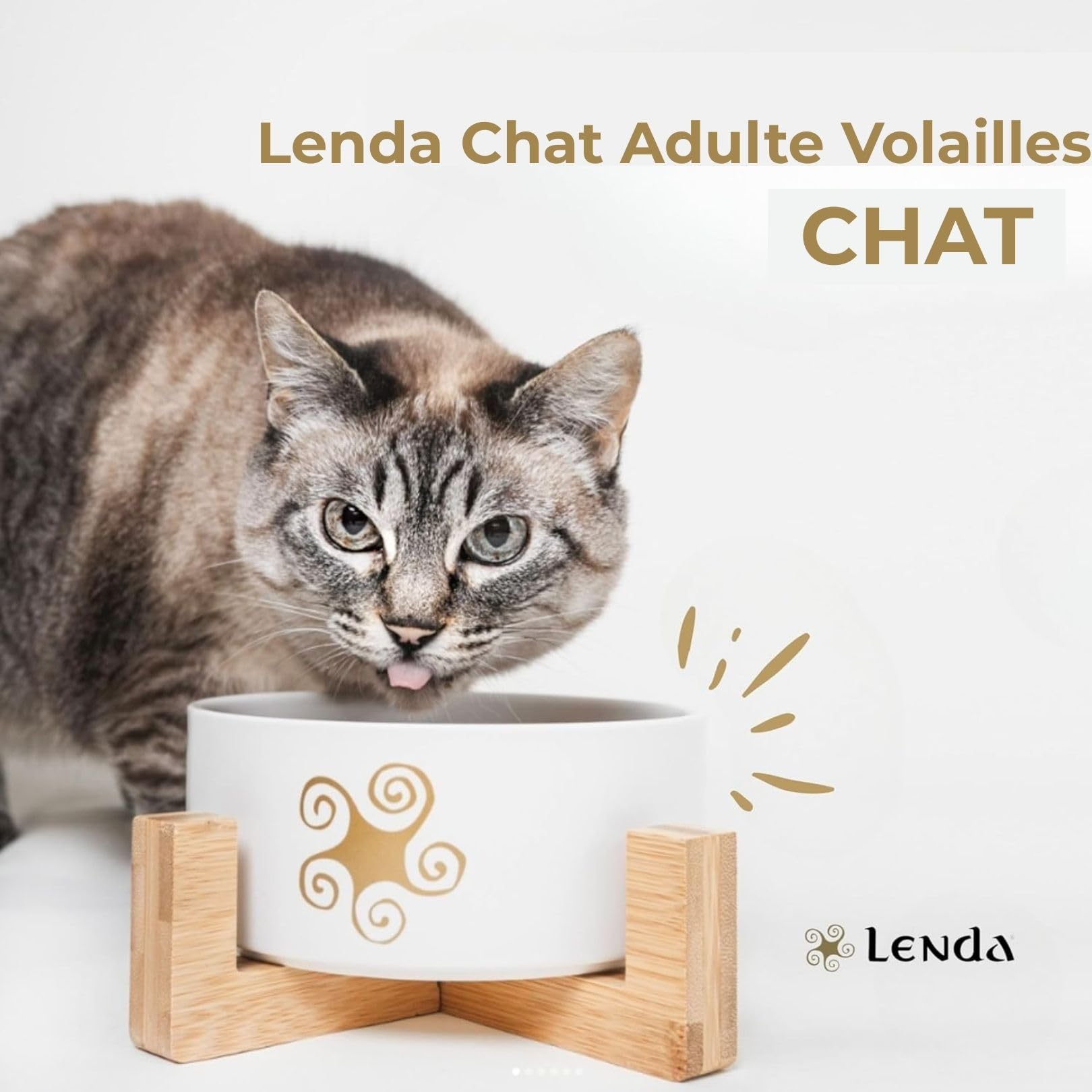 Lenda Chat Adulte Volailles 7Kg - Croquettes sans Céréales pour Chats Adultes - Nourriture Naturelle pour Chats avec Botaniques et Probiotiques - Hypoallergénique - Aliments Secs pour Chats