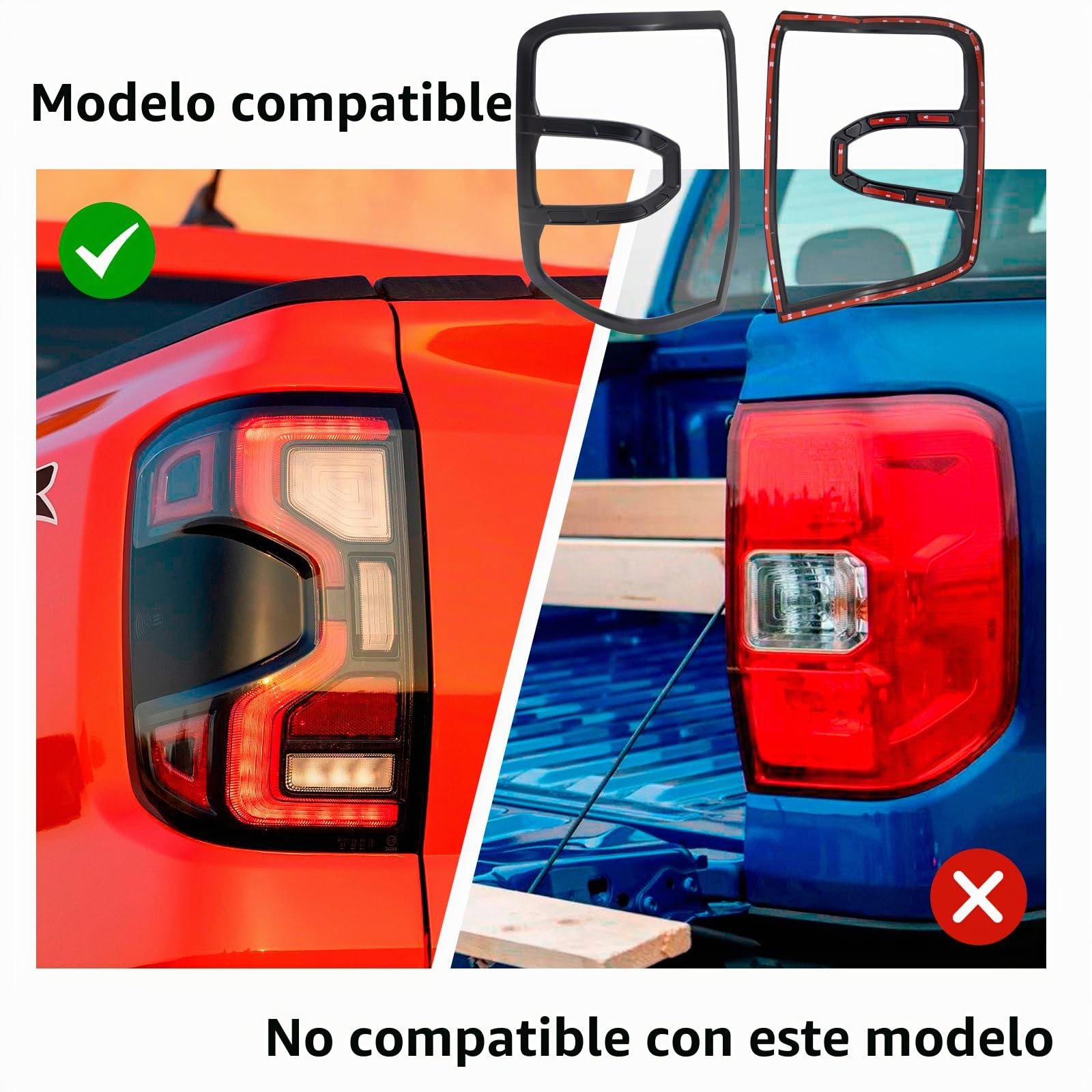 Cubierta de faros delanteros y Cubierta de luz trasera para Ford Ranger 2023-2024-2025 T9 Wildtrak Raptor Wildtrak X Limited Platinum