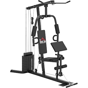 Homcom Compact Power Station with Butterfly 45 kg Weight Block Black