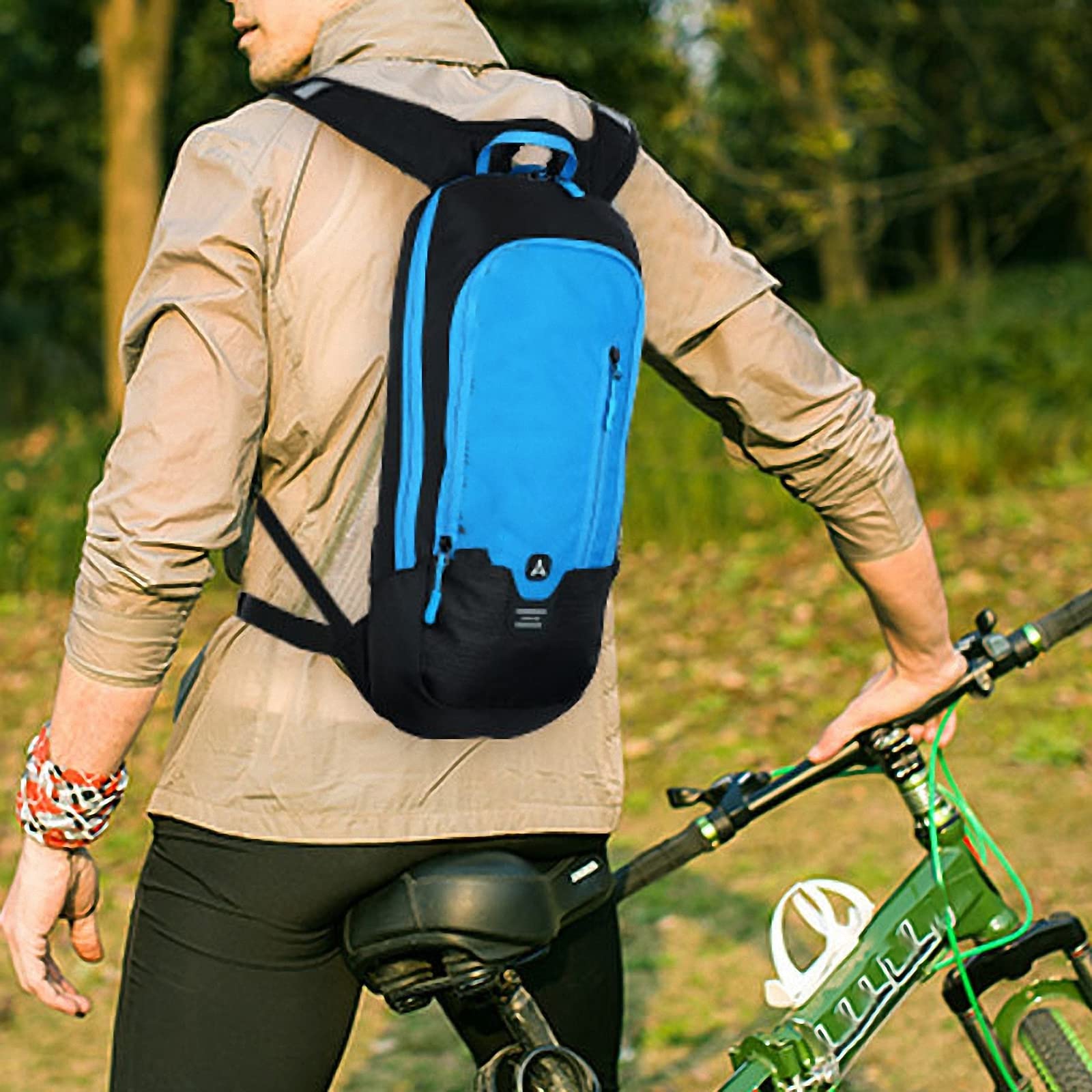 Lekki plecak rowerowy MTB 10 l z bukłakiem na wodę 2 l TPU klasy spożywczej, do biegania, jazdy na nartach, fitnessu, wędrówek, wspinaczki górskiej, szkoły kempingowej