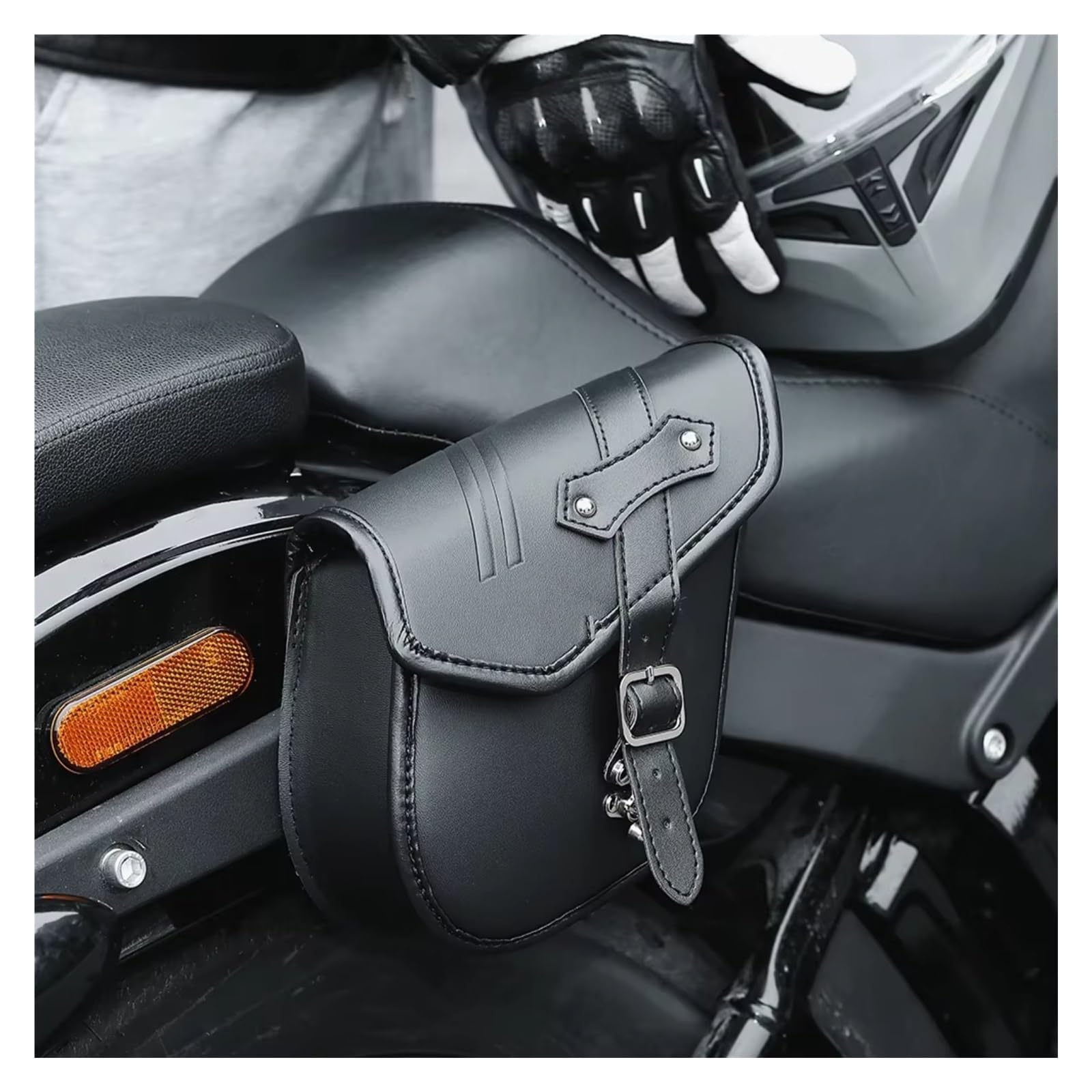 Compatibile Con Sportster 883 1200 Per Softail Per Dyna 1 Pz Moto Borsa Laterale Bisaccia Strumento Stoccaggio Borse Utensili Parti Sacche Moto