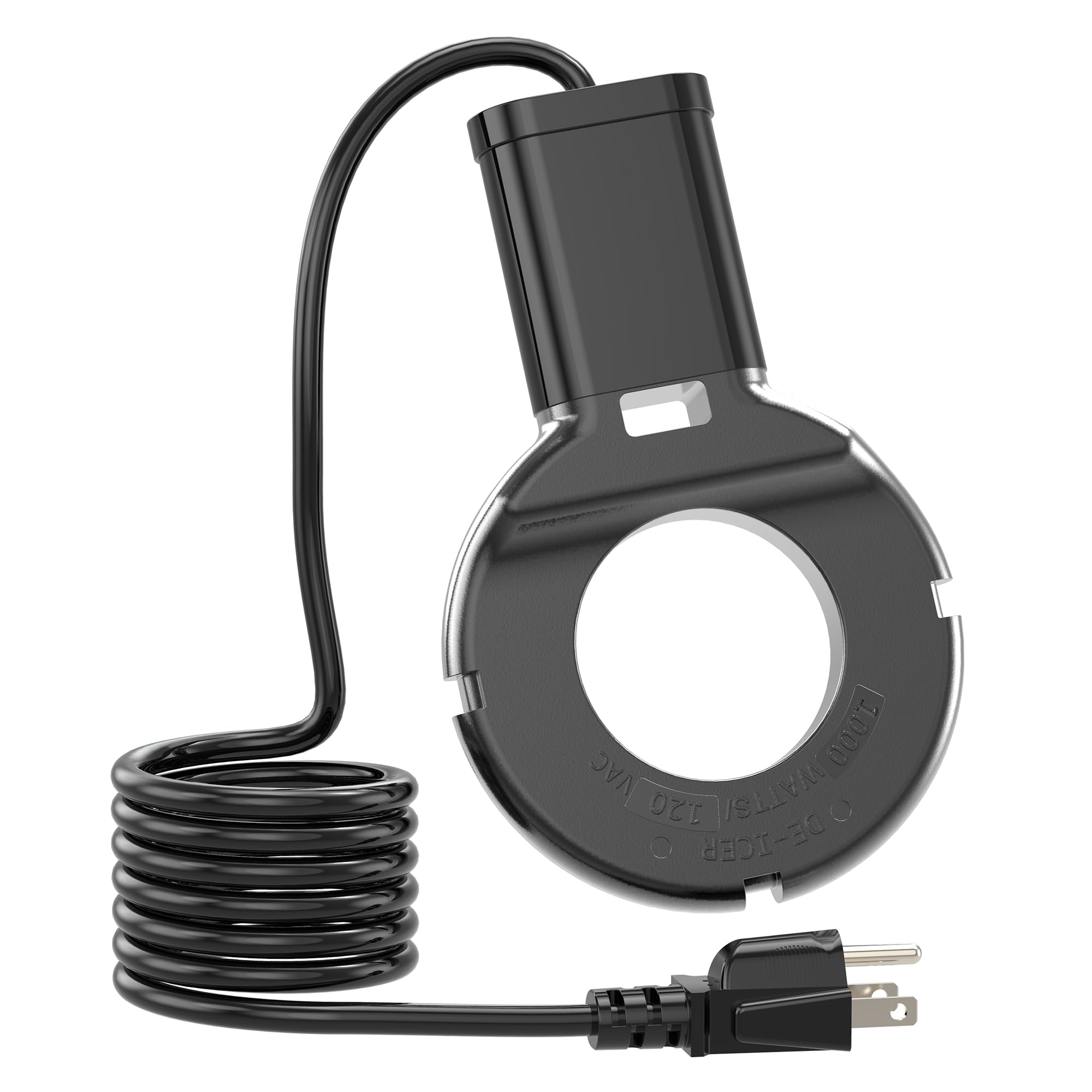 Qanskm 1000W Utility De-Icer, Submergible Bird Bath Heater De-icer, Chicken Water Heater, Stock Tank Heater for Livestock Poultry Birds, Cows, Horses, Wildlife Drinkingwith 10FT Power Cord, Black