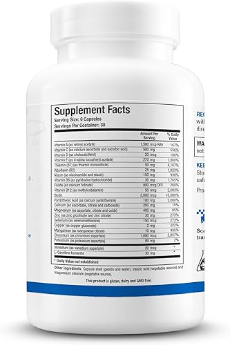 Miniatura 4 de Biotics Research GlucoBalance - Suplemento de cromo, vanadio, L carnitina, apoya la salud metabólica y mantiene niveles saludables de lípidos en