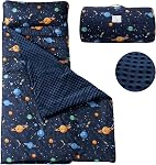 PHF Castle Toddler Nap Mat Set, with Removable Pillow for Toddler Girls, Soft and Lightweight for Daycare, Preschool, Travel, Kindergarten Sleeping Bag, Fits Ages 3-6 Years, Castle