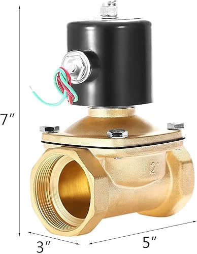 Miniatura 2 de BACOENG 2" NPT eléctrico válvula solenoide 110 V AC normalmente cerrado Válvula Solenoide