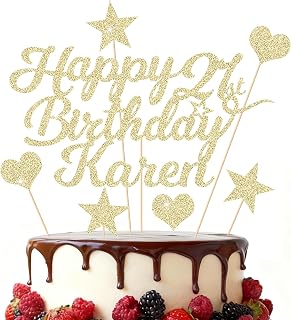 EDSG Champagne Gold birthday cake topper image