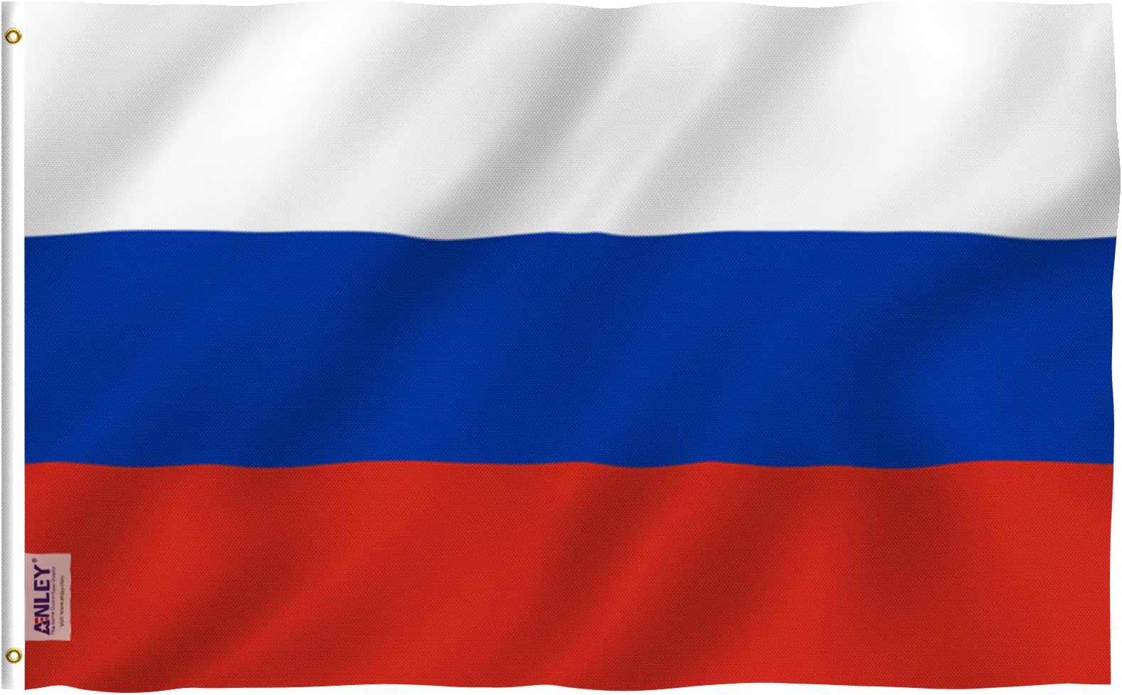 Anley Fly Breeze 3x5 Foot Russia Flag - Vivid Color and Fade proof - Canvas Header and Double Stitched - Russian Federation National Flags Polyester with Brass Grommets 3 X 5 Ft