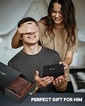 typecase Wallet for Men: Pop Up Card Case, RFID Blocking, Slim, Minimalist, Genuine Leather, Front Pocket, Smart, Thin, Compact, Magnetic Flap Closure - ID Windows, Up to 10 Cards & 15 Bills (Brown)
