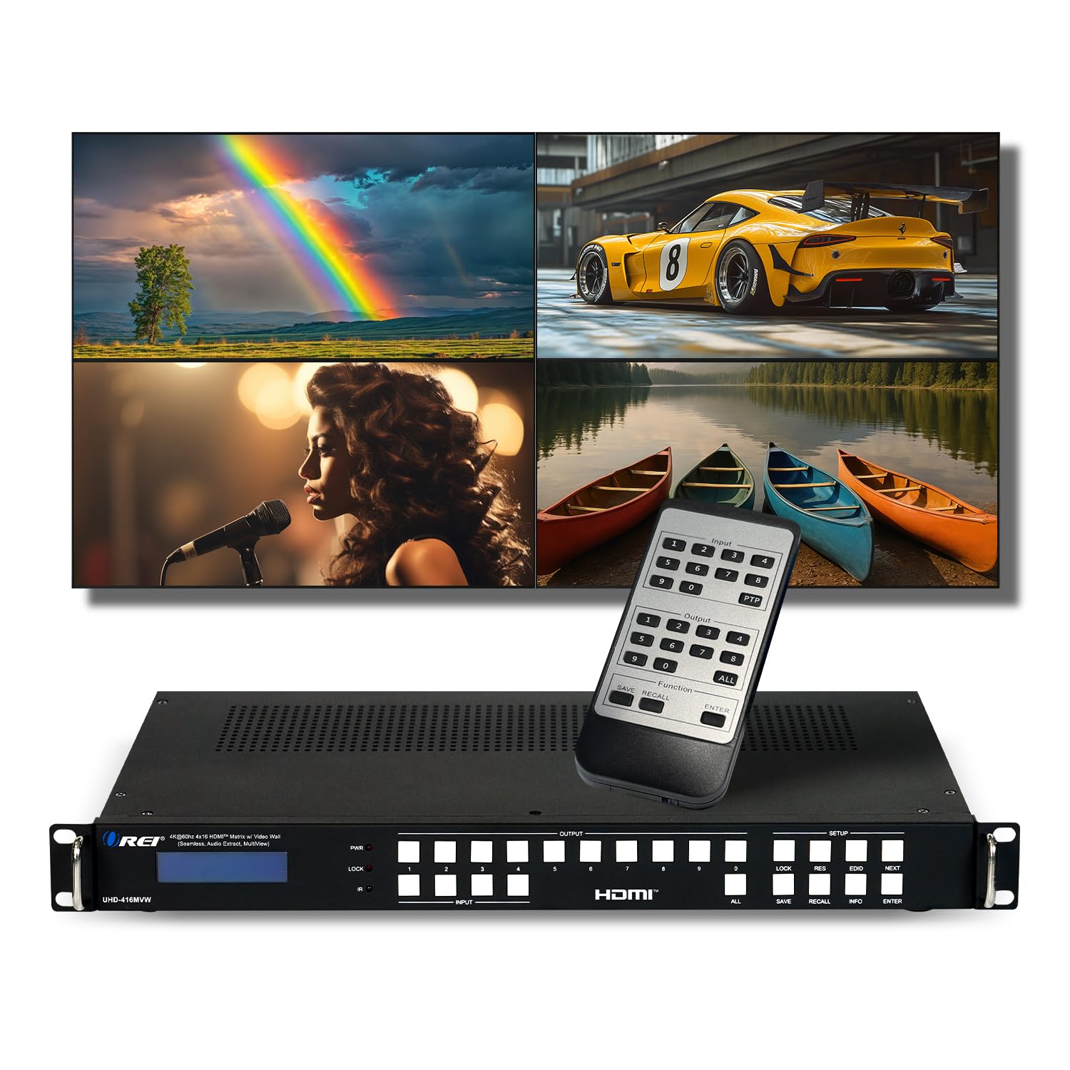 Amazon.com: OREI 4K 4x16 HDMI Matrix Video Wall Controller