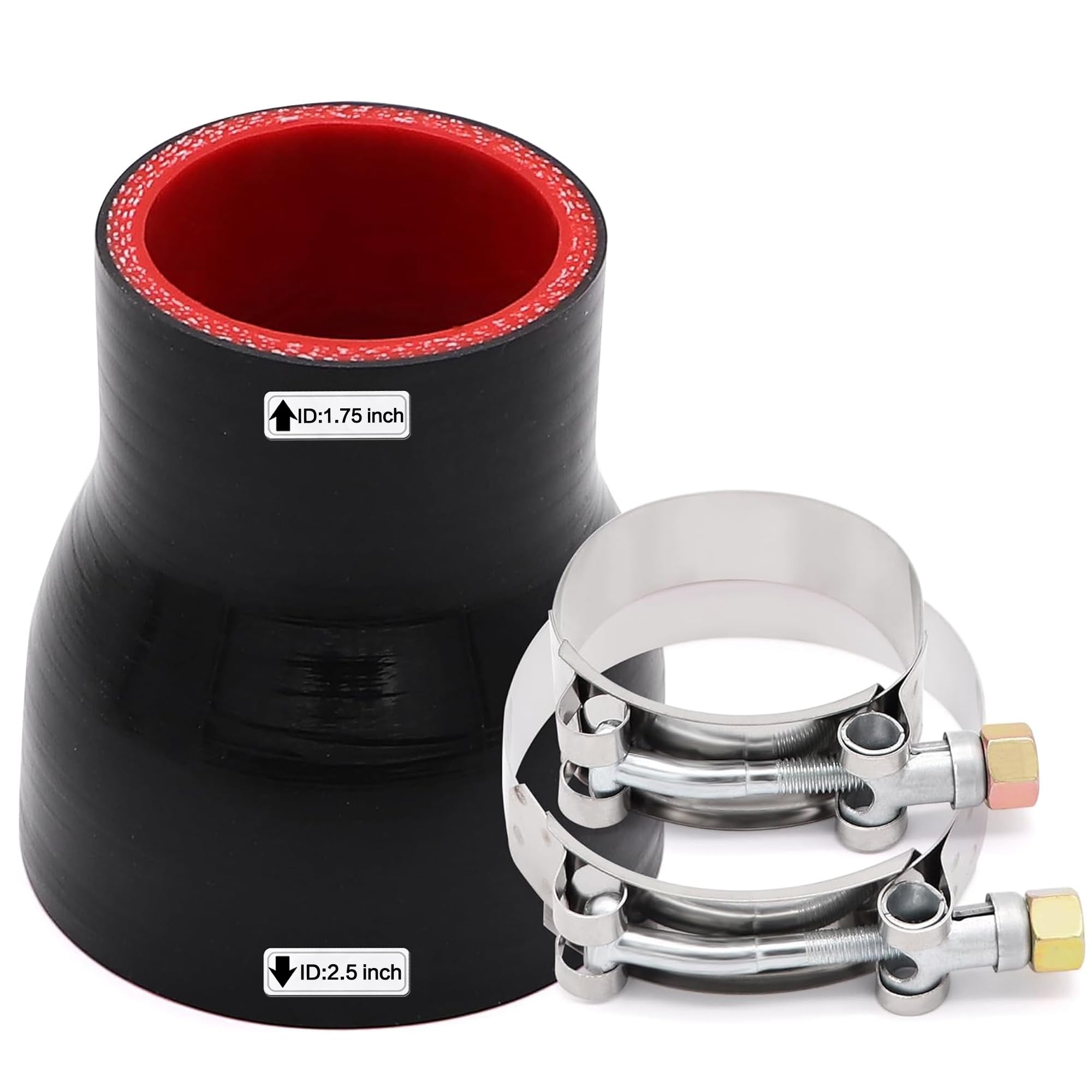 Silicone Coupler ID 1-3/4 to 2-1/2 inch Straight Reducer Hose