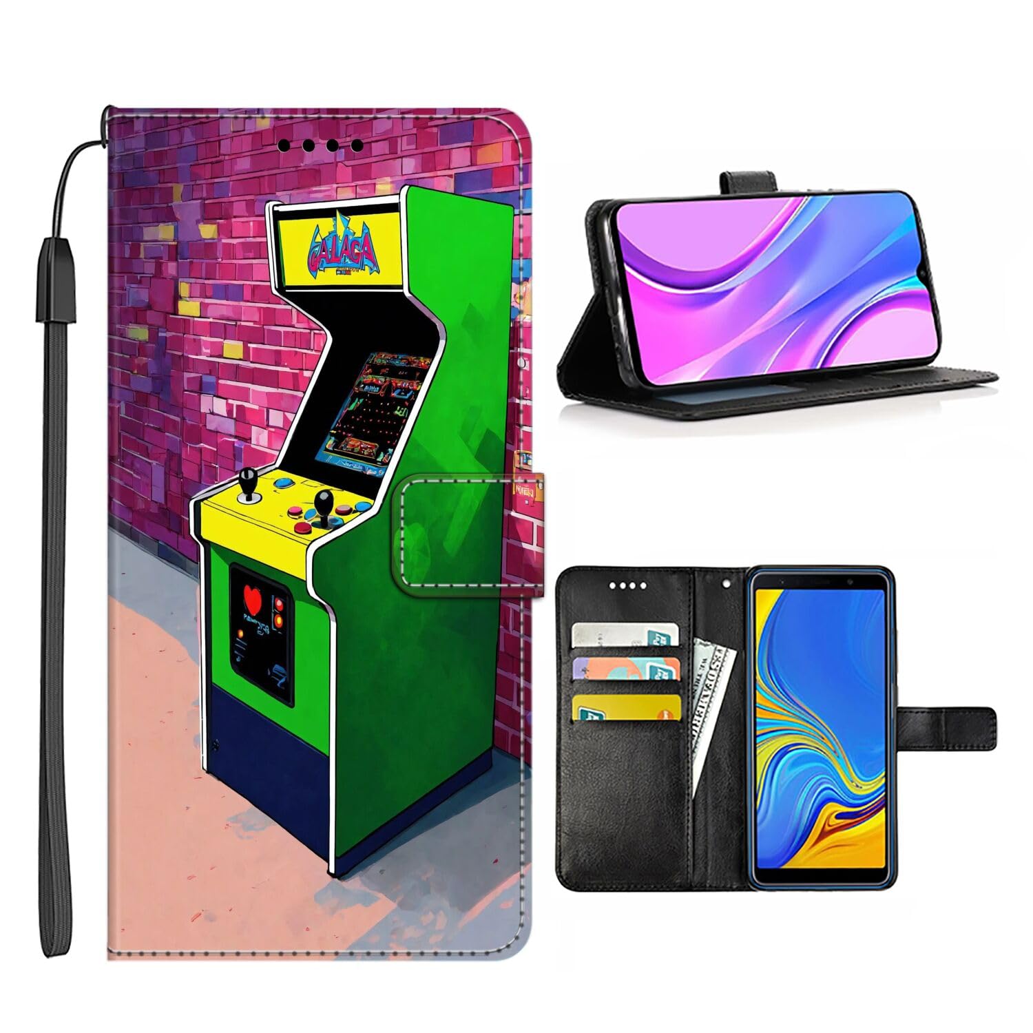 Wallet Case for Samsung Galaxy S24 S23 S23+ S22 S22+ S21 S21+ S20 S20+ S10 S10+ S9 S9+ S8 S7 Edge S6 Plus Ultra FE S10e 4G/5G Poster Pop Art-AA32 Design Flip Folio Kickstand