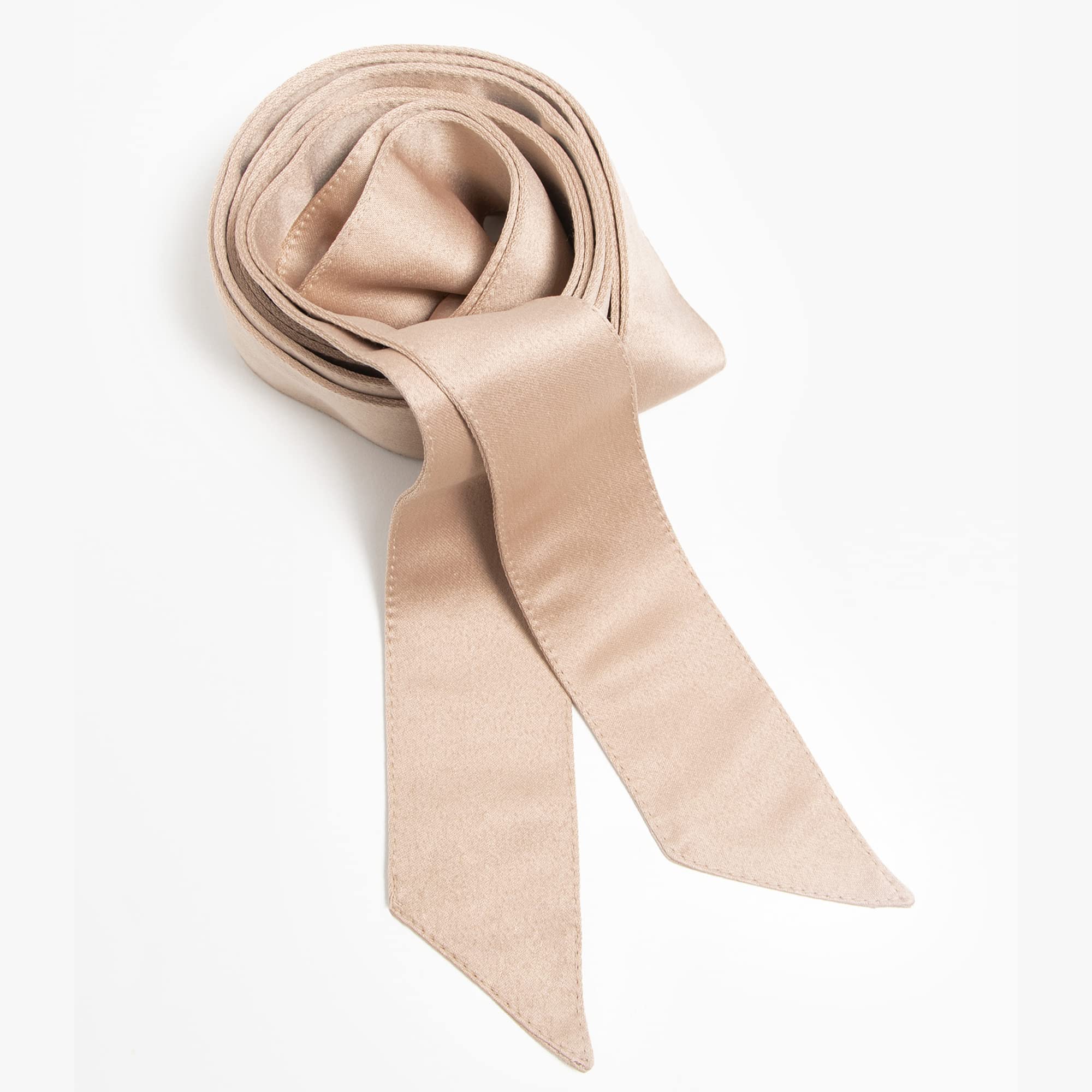 Maya Deluxe Damski pasek damski satynowy pas do talii wstążka kokarda akcesoria dla panny młodej wesele bal wieczorowy pasek damski, taupe (taupe), L-XL