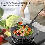Ensemble d'ustensiles de cuisine en silicone - Ustensiles de cuisine résistants à la chaleur jusqu'à 446°F, spatule, pince, cuillère, brosse, fouet, ensemble d'outils pour ustensiles de cuisine pour ustensiles antiadhésifs, lavable au lave-vaisselle (sans BPA)