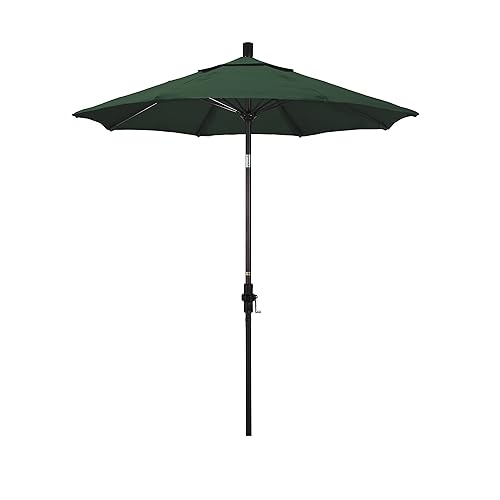 California Umbrella 7.5' Round Crank Lift, Collar Tilt, Aluminum Pole,