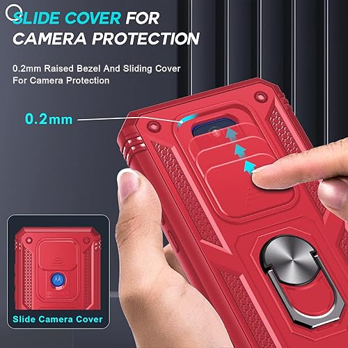 Miniatura 2 de LeYi Funda para Moto G Play 2021 Funda Moto G Play 2021 con cubierta deslizante para cámara + 2 paquetes protector de pantalla, funda de teléfono de