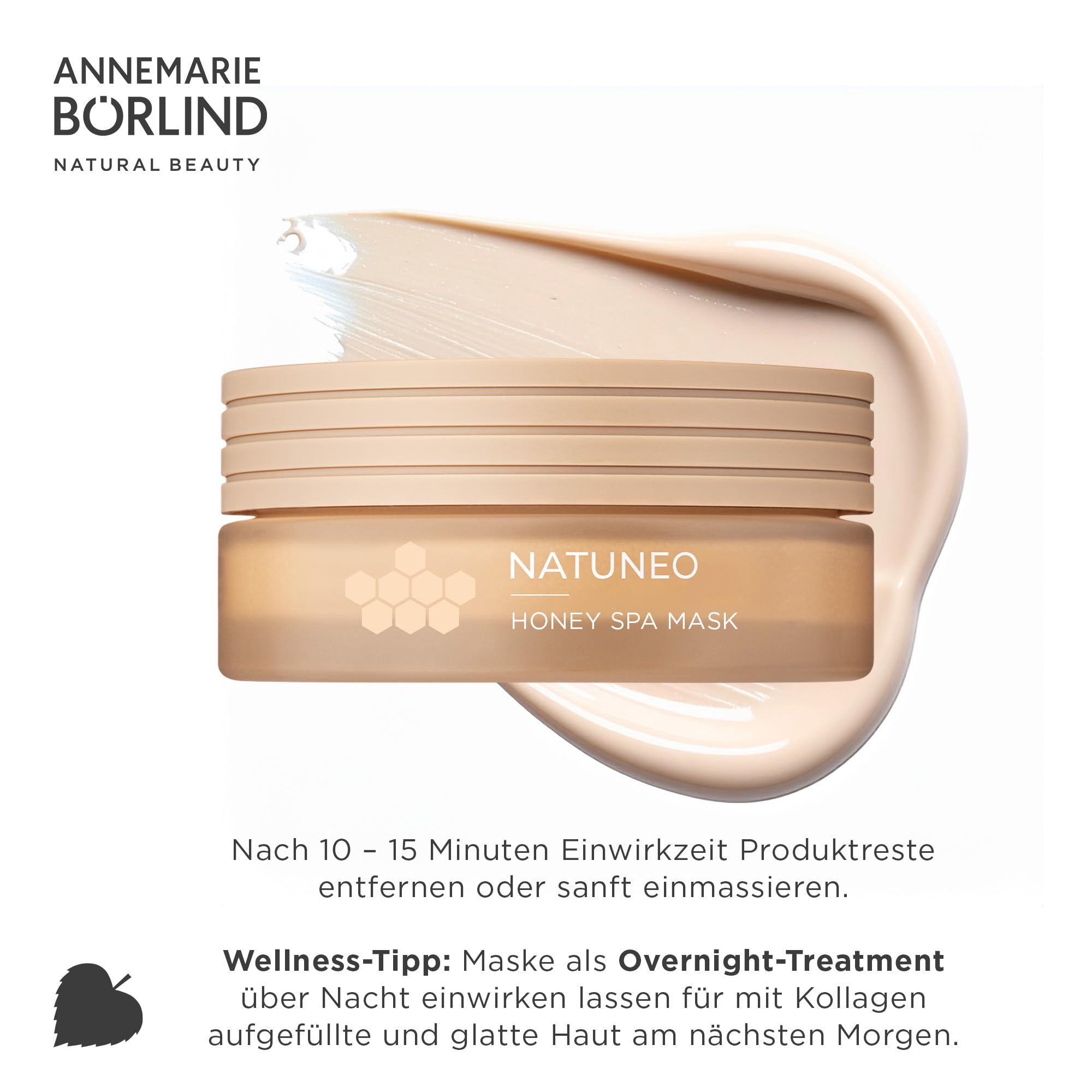 ANNEMARIE BÖRLIND NATUNEO Honey Spa Mask 50ml Für Reife Haut | Feuchtigkeitsspendende Maske, Reduziert Falten, Fördert Zellaktivierung & Kollagenbildung, Samtige Textur, Mit Honig