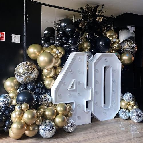 Miniatura 6 de Bezente Globos dorados metálicos de 18 pulgadas, paquete de 30 globos dorados grandes y gruesos, globos de látex dorados cromados y redondos para