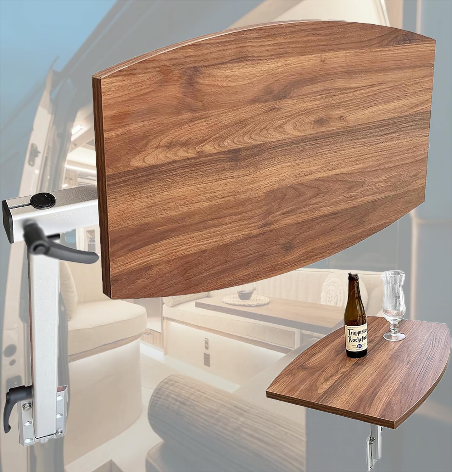 Camper Furgoneta Patas Plegables para Mesa, Autocaravanas Patas De Mesa Parte Superior Plegable De 90°, Desmontables Altura Ajustable, Mueble Camper Furgoneta para RV Remolque De Viaje