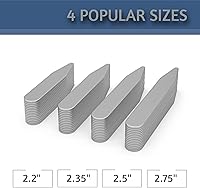 Vista 3 de 44 estancias de collar de metal - 4 tamaños en una caja para hombre (mezcla), plateado