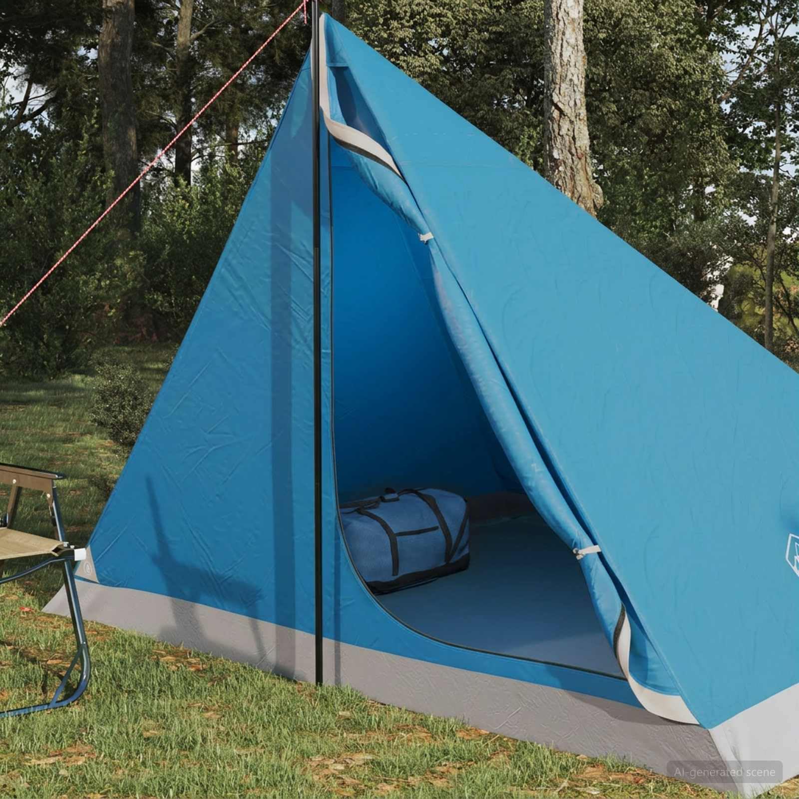Trekkingzelt Grün 4 Personen 185T Polyester Mit PU-Beschichtung