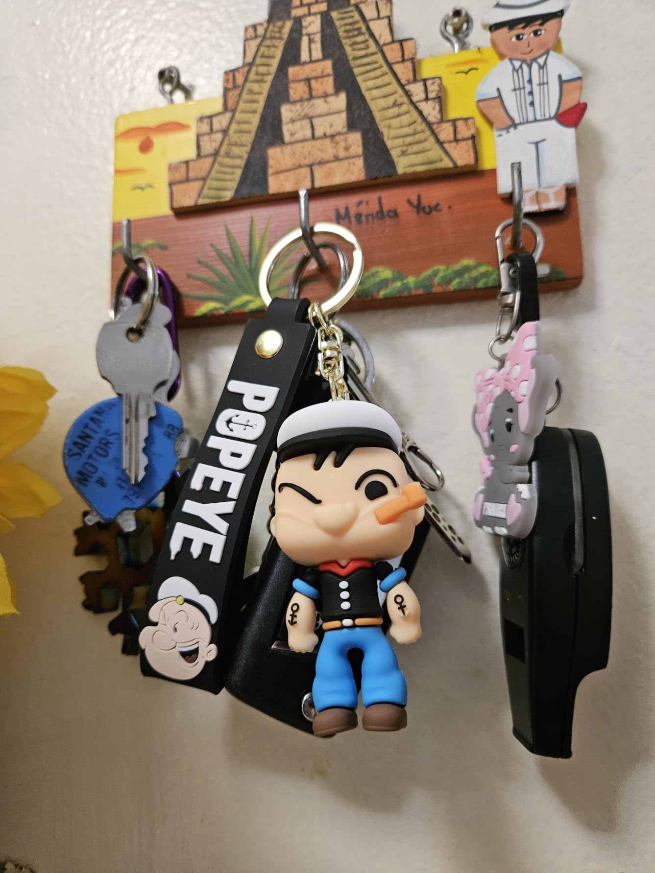 Popeye Keychain Model 3, Keyring for gift, Bag Pendant, Car decoration, the sailorman, Popeye el Marino