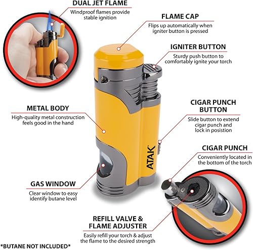 Miniatura 2 de Performance Tool 802 Antorcha de doble llama - Linterna de butano versátil y duradera para soldadura, soldadura y más
