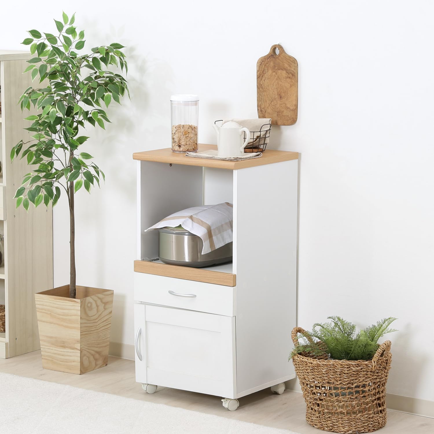 不二貿易 キッチン収納 キッチンカウンター 幅45×奥行39.5×高さ89cm