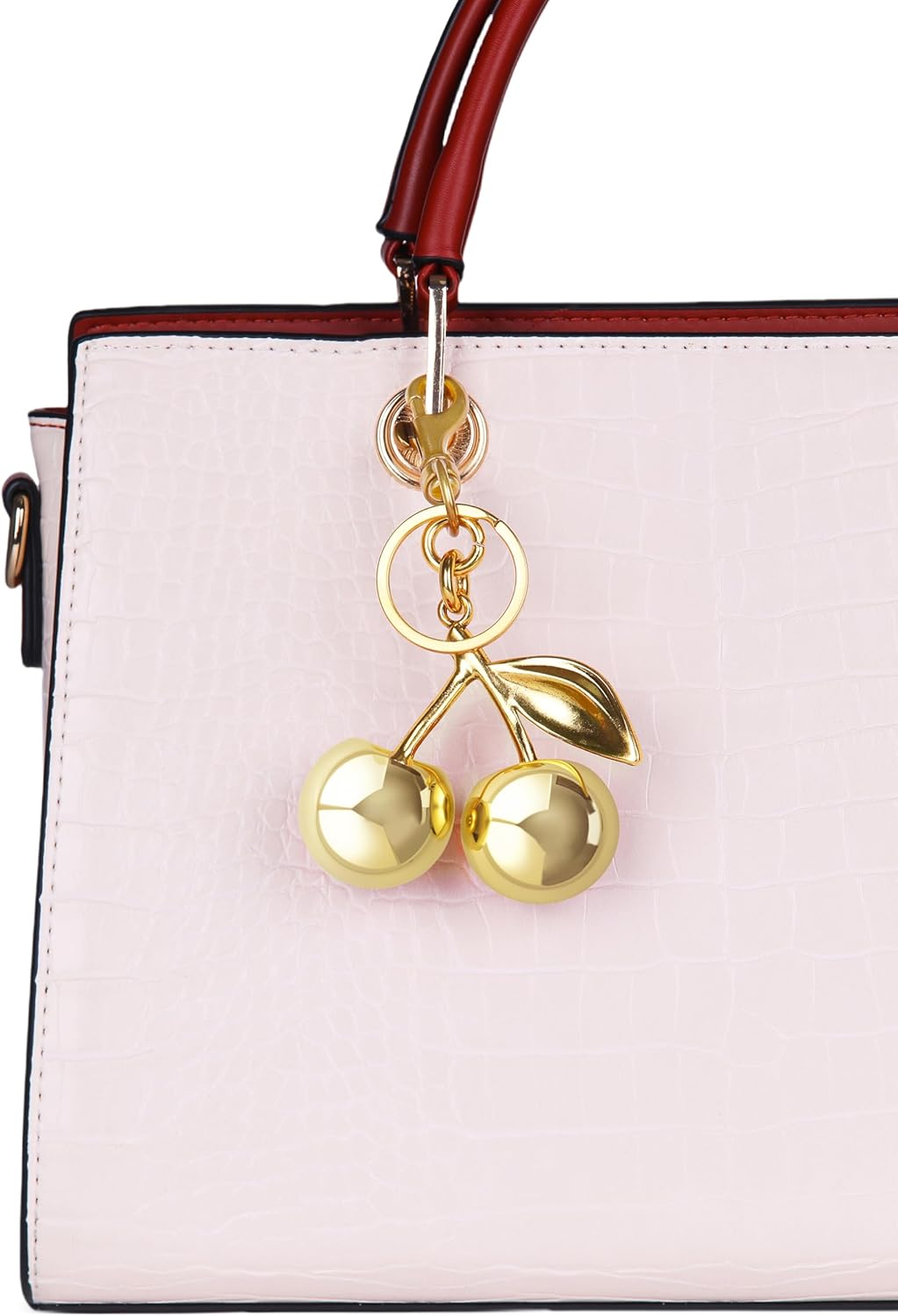 OVRUNS Cherry Bag Charm Cute Cherry Accessories Sparkling Purse Charms for Women - Image 2