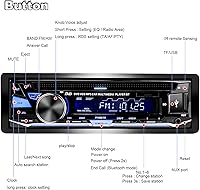Vista 8 de Estéreo de coche de un solo DIN con reproductor de CD/DVD Bluetooth Radio FM/AM/RDS Receptor de audio USB SD AUX