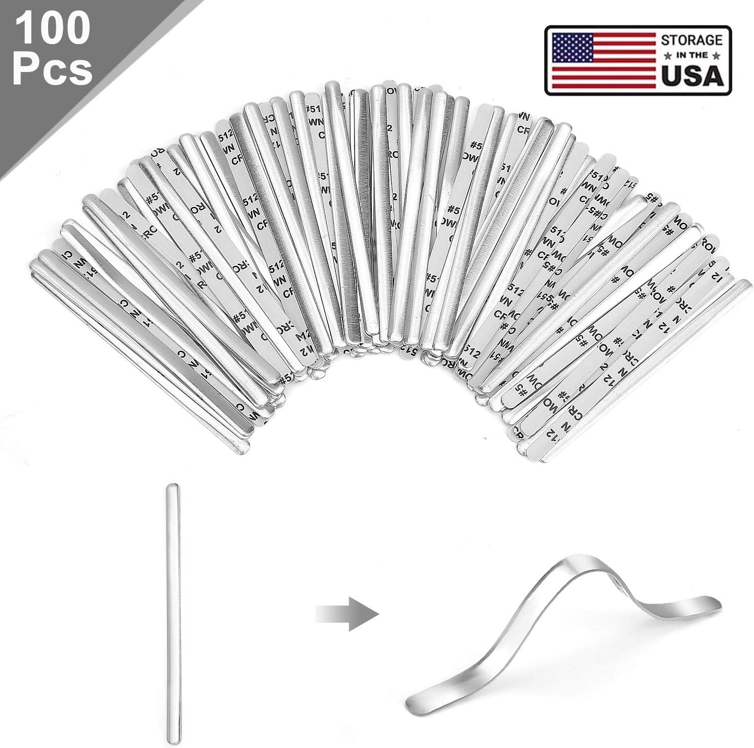 100 PCS Nose Bridge for Mask, 85mm Aluminum Nose Bridge Strip, Nose Adjuster Nose Bridge Wire