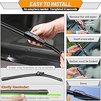 Vista 69 de AUTOBOO - Limpiaparabrisas de repuesto 26 + 20 pulgadas con limpiaparabrisas trasero de 12 pulgadas para BMW X3, X4, 2018, 2019, 2020, 2021, 2022