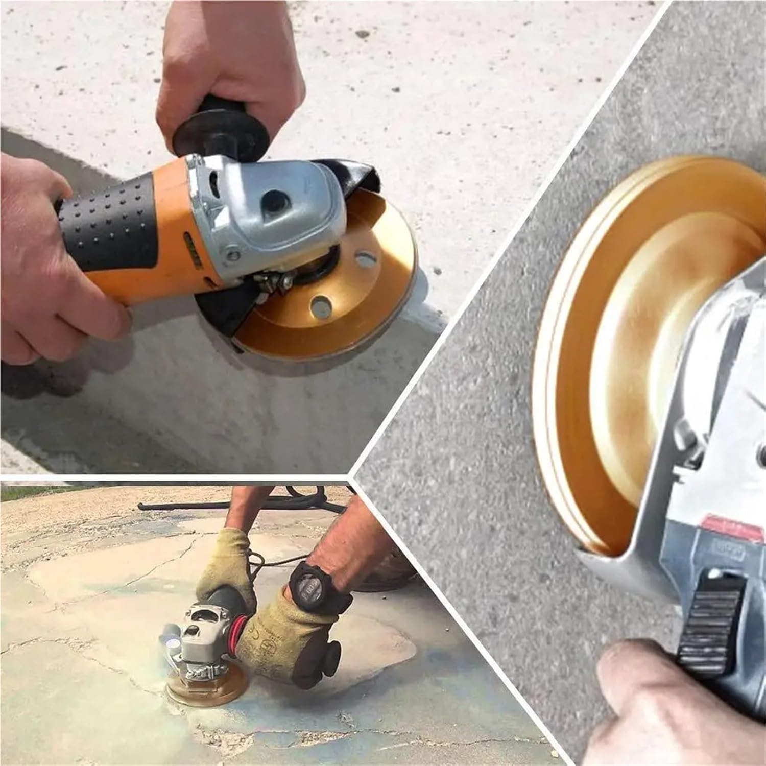 Diamond Concrete Grinding Wheel 1-8Pcs 4 Inch Concrete Diamond Grinding Disc Cup Wheel Turbo Abrasive Cutting for Granite Stone Ceramic(1Pc)