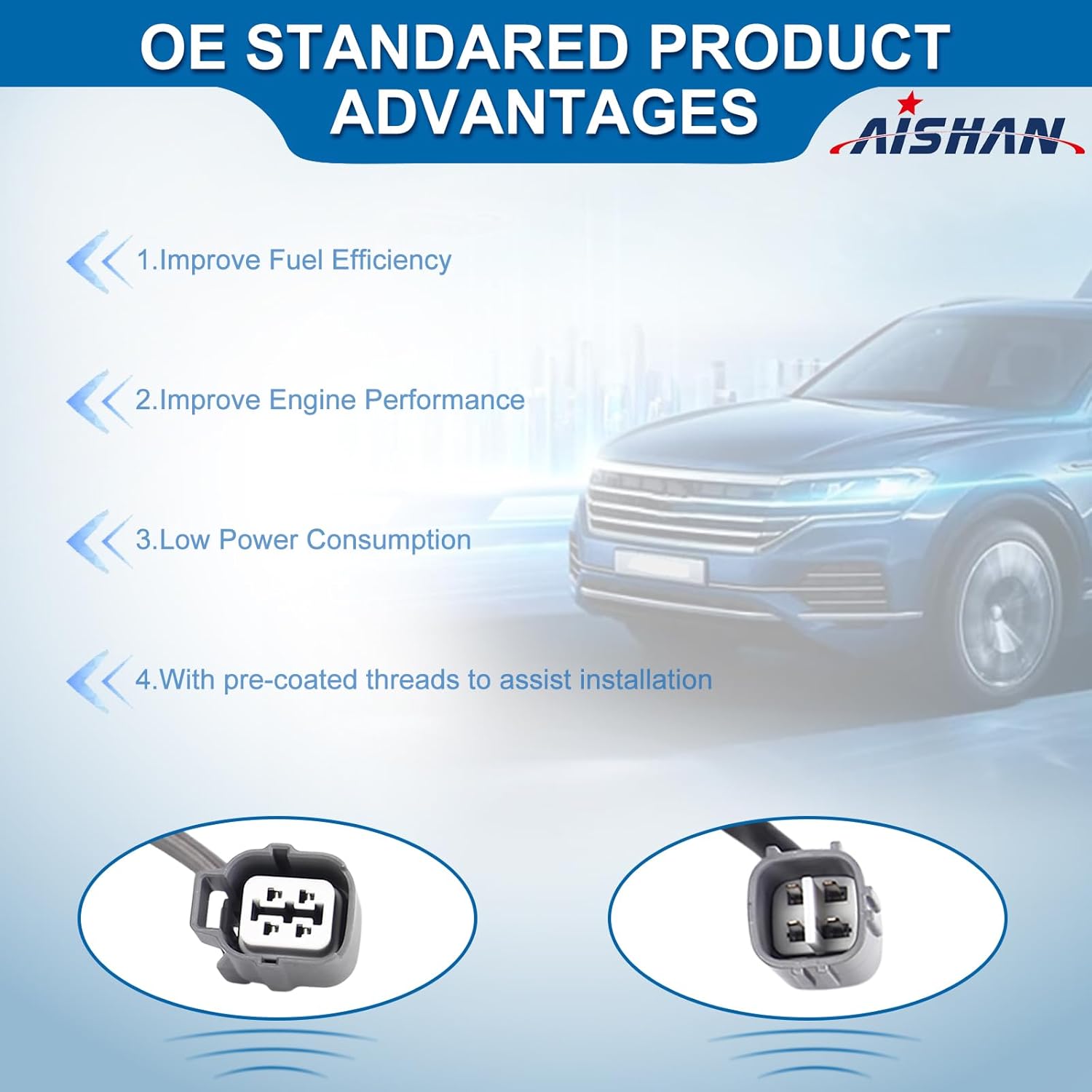 2PCS O2 Oxygen Sensor Upstream and Downstream 234-9097 234-4445 Compatible with Subaru Legacy Outback H4 2.5L 2010 2011 2012 Replace 22641-AA54A 22690AA810 22641-AA540 2690-AA81A