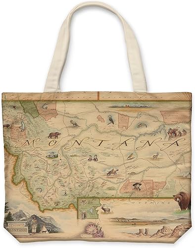 Vista 21 de Xplorer Maps Bolsa de lona con asas, bolsa de compras de comestibles de tela, bolsa reutilizable y ecológica, 100% algodón, lavable California’s