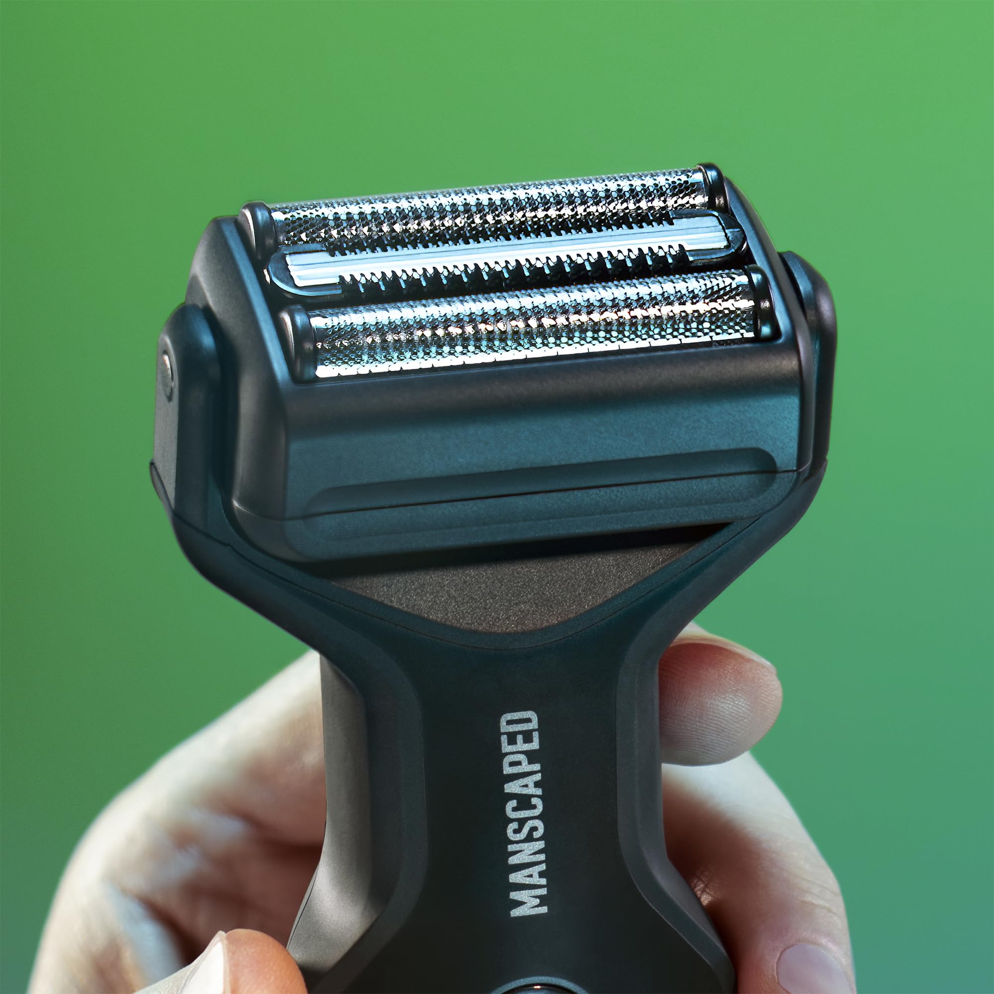 MANSCAPED® The Chairman™ Plus Elektrischer Rasierer, zwei Klingenköpfe, SkinSafe®-Folie & Präzisions-Schneider, USB-C-Aufladung, sanft