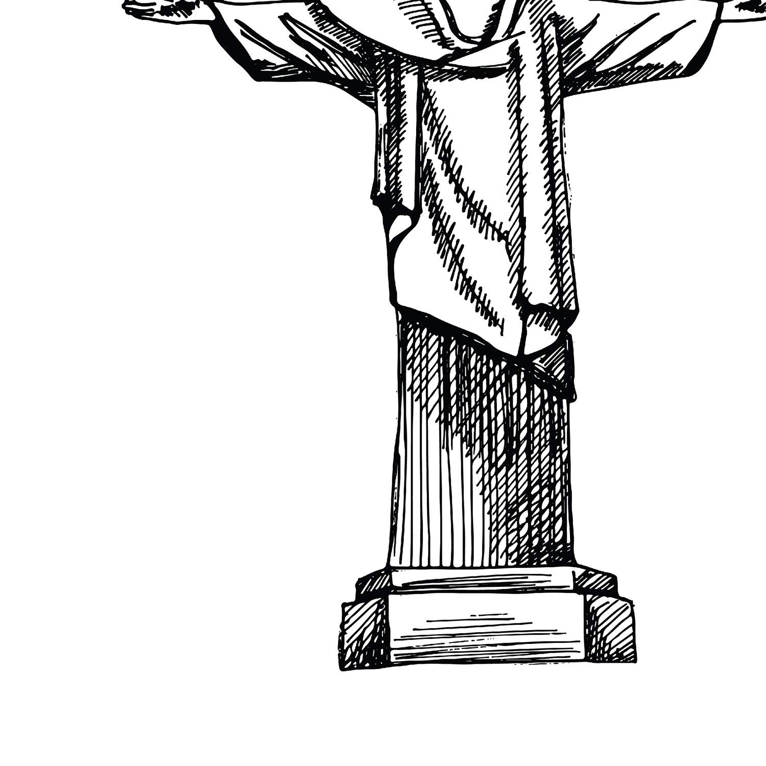 Nacnic Poster of Rio de Janeiro - Christ the Redeemer. Sheets with monuments of cities. A3 size - Image 2