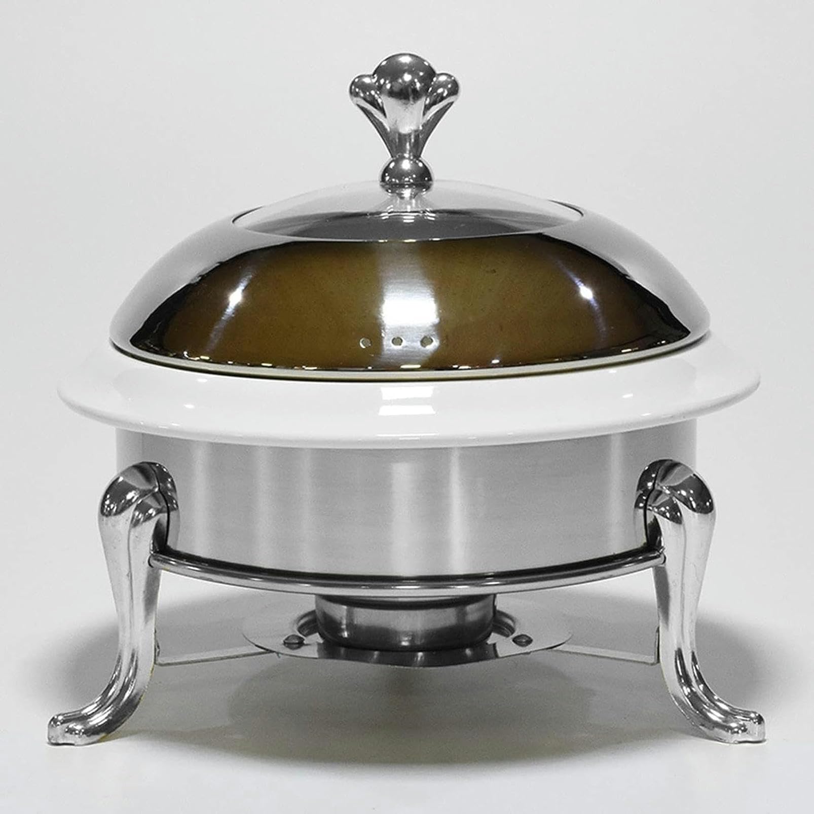 Calentador de Comida para Buffet - Bandeja calentadora de Comida, Buffet Calentador de Comida, Acero Inoxidable con Placa de Vidrio, Juego de ollas Calientes para Catering, Juego de ollas ca