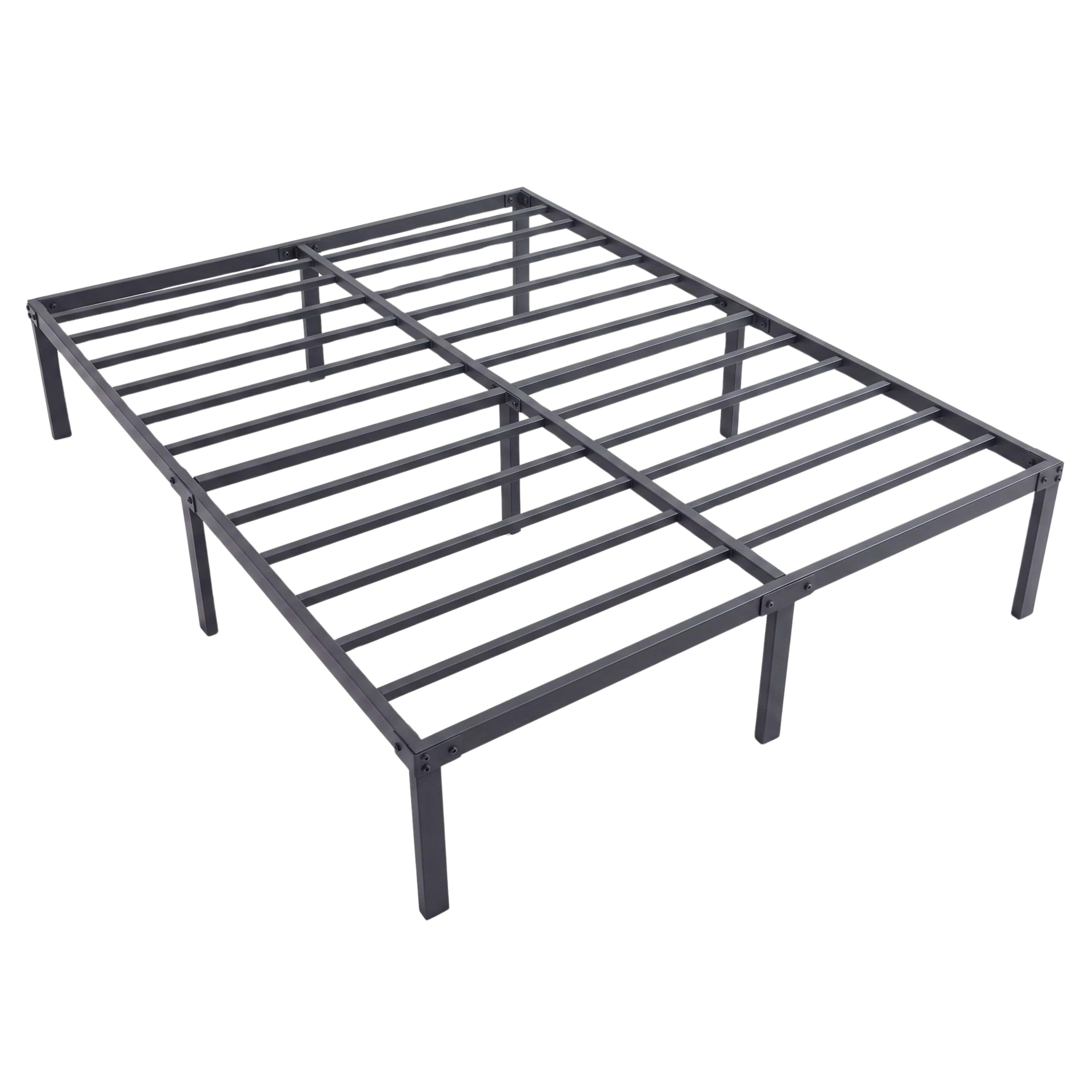 Miroytengo Somier 150x190 cm Desmontable, Altura 36 cm, Cama Matrimonio Lary, Base Cama Metal Negro