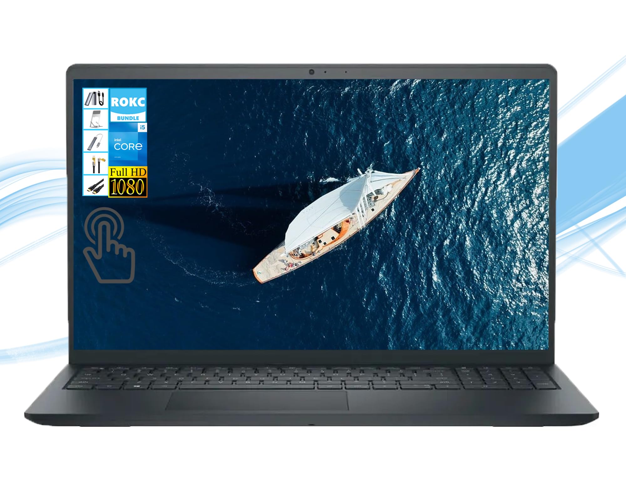 Inspiron 15.6" Touch Screen 2025 Upgraded Laptop Computer | Intel Core i5-1334U(10 Core) CPU| 32GB RAM| 1TB SSD + 128GB Portable SSD| Wi-Fi 6|Webcam| Long-Battery Life| Windows 11| RK Bundle