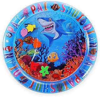 سجادة اطفال ، سجادة مائية التفاعلية للأطفال ، لعبة آمنة مع تصاميم بحرية ملونة ، سجادة مائية اشكال البحر للاطفال (دائرية) من TOYS-EGYPT