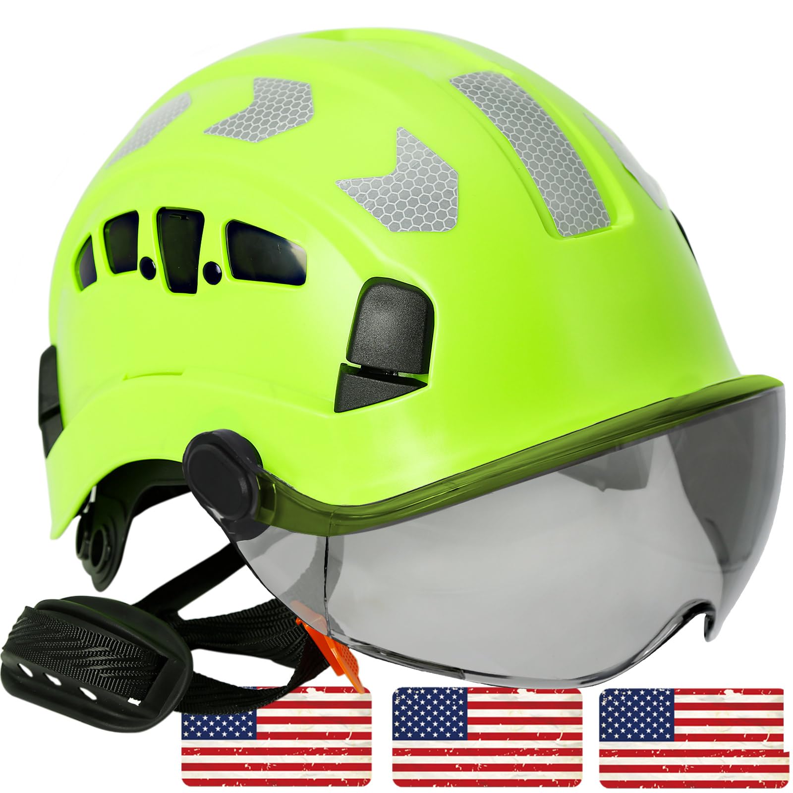 AOLAMEGS Construction Hard Hat with Visor - White Vented Hard Hats Construction OSHA Approved, ANSI Z89.1 ABS Safety Helmet,Adult Hardhats for Men Women,6 Point Suspension Hard Hat with Chin Strap